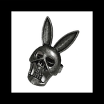 【Metal_skullrabbit RING】スカル 兎 ラビット メタル ゴシック ダーク ヴィンテージ 闇 病みかわいい パンク 量産型 ロック 個性的 フリーサイズ メンズ　シルバー 