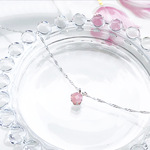 silver925 ピンクオパールのネックレス【天然石Mサイズ】