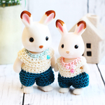 シルバニアファミリー　シルバニア　服　♡ブルー♡ お父さん　男の子　親子ペア