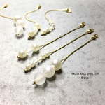 6pcs★pearl＋frost swing charm（ロングチェーンチャーム）