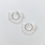 EAR CUFF&EARRING:「clear white」 闘魚