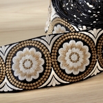 インド刺繍リボンᢂ インド刺繍/インドリボン/刺繍リボン/刺繍/リボン/シルクリボン/シルク/トリム/ブレード/ジャガード/ジャガードリボン/チロリアンテープ/レース/チュール/インド/チュールレース