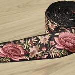インド刺繍リボンᢂ インド刺繍/インドリボン/刺繍リボン/刺繍/リボン/シルクリボン/シルク/トリム/ブレード/ジャガード/ジャガードリボン/チロリアンテープ/レース/チュール/インド/チュールレース