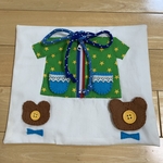  〈再販〉手作り・布・よくばり知育玩具・黄緑・星・くまちゃん