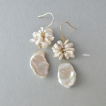 K14GF ケシパールの花びらピアス
