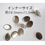 10個)ステンレス製ミール皿付きスタッドピアス、シルバー