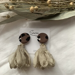 レオパード×シフォンピアス／イヤリング