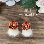 つまみ細工　ピアスorイヤリング