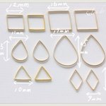 レジン枠パーツ♡6種類×2