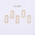 送料無料  80個 フレームパーツ 長方形 8×15mm ゴールド【80ヶ】 M1828