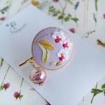 【在庫あり】刺繍　ポニーフックㅤ蘭(白花)