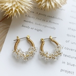 再販♡大人可愛い☆ゴールド×クリアチタンフープピアス
