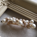 ♪パール とゆらゆらスター　バレッタ 