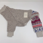 OUTLET イタグレ服IL 裏起毛×ノルディック ロンパース 犬服