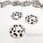 アセテートフープチャーム（Leopard / Black x White）3個セット 