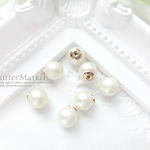 5個セット☆8mm　コットンパール風　ピアスキャッチ