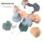 A312【送料無料】7color14pcs  マットカラー  花びらチャーム  フラワー 