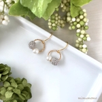 刺繍糸の編み玉ピアス