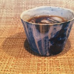 焼酎カップ・蕎麦猪口　青ストライプ