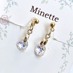 Minette☆ ノンホールピアス ( イヤリング )–SW016  ❤︎ ピアス 変更無料 ❤︎ SWAROVSKI を使用 ❤︎