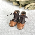 『送料無料』ミニチュア  スリムなブーツ ツートン <Camel - Dark Gray>