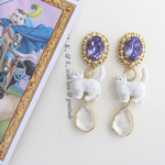 gomesu ANIMAL purple ピアス/イヤリング