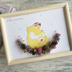 童話「手袋を買いに」のきつねちゃん親子　冬のほっこりインテリア雑貨　