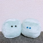 □しかくいなにかさん□ ミントブルー　ぬいぐるみ　