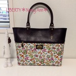 LIBERTY☆ビニコ×合皮×帆布 トートバッグ
