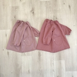 2枚セット♦️ストライプ&ギンガム❇ベーシック❇スモック❇ シンプル着回し自在✨８０ ・ ９０サイズ   男女兼用100サイズ〜120サイズオプション有り