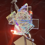 虹の結晶 群晶タイプオブジェ スクエアクラスター