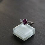 ロードライトガーネット　バタフライレースリング　SILVER925