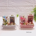 ♦︎ピンクカラー♦︎＊ミニチュアアフタヌーンティープリンセススイーツセット＊/ミニチュアフード/フェイクフード/お姫様/ロココ調/デコレーションケーキ/薔薇/うさぎ/蝶々/手作り/テーブル/シルバニア