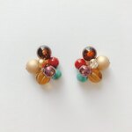 ” Berry"  秋の泡 イヤリング