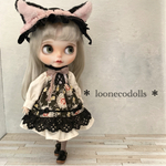 ブライスアウトフィット ＊ 84 ハイウエストOP ねこ・黒