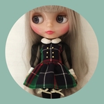 シースルチェックワンピース＆リボンソックス♡green