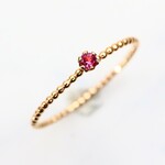 ≪14kgf≫ 2ｍｍ石　ロードライドガーネット　1.2ｍｍつぶつぶタイプ／ピンキーリング　～引っ掛かりにくいタイプ～