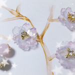 和装にも❄️雪桜のピアス