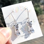 *アレルギー対応* ❤️再販❤️《お嫁入り*1》キュービックジリルコニア💎猫ちゃん💖大人可愛いピアス／イヤリング*⃝̥☆本ロジウムコーティング