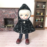 オビツ11 雪ん子フード・クロうさぎ