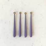 Light Purple Enameled Long Drop Pendant Tops