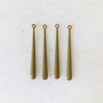 Beige Brown Enameled Long Drop Pendant Tops