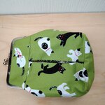 モノクロ猫さん柄のティッシュケースがま口ポーチ