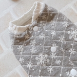 犬服SS 雪の結晶 杢グレー バックオープン(背中開き)✨送料無料✨