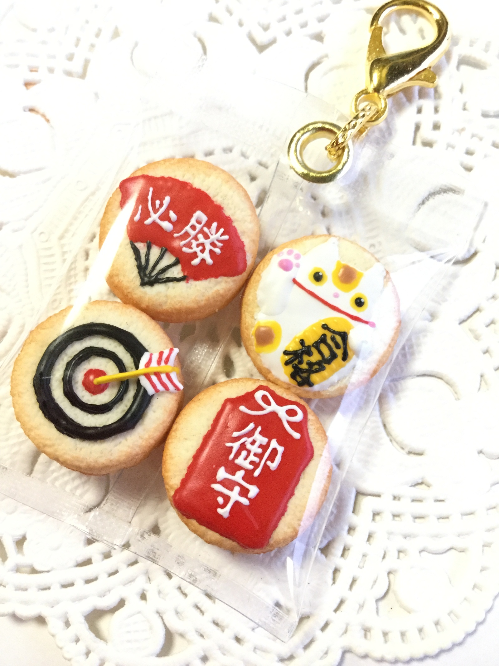 フェイクスイーツ*袋入り・チョコがけフルーツクッキー・チャーム