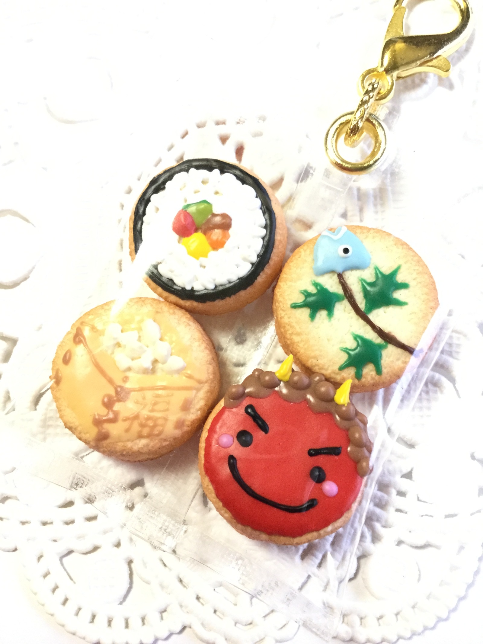 フェイクスイーツ*袋入り・チョコがけフルーツクッキー・チャーム