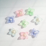 ほんわか冬紫陽花♪一粒ピアス/ノンホールピアス