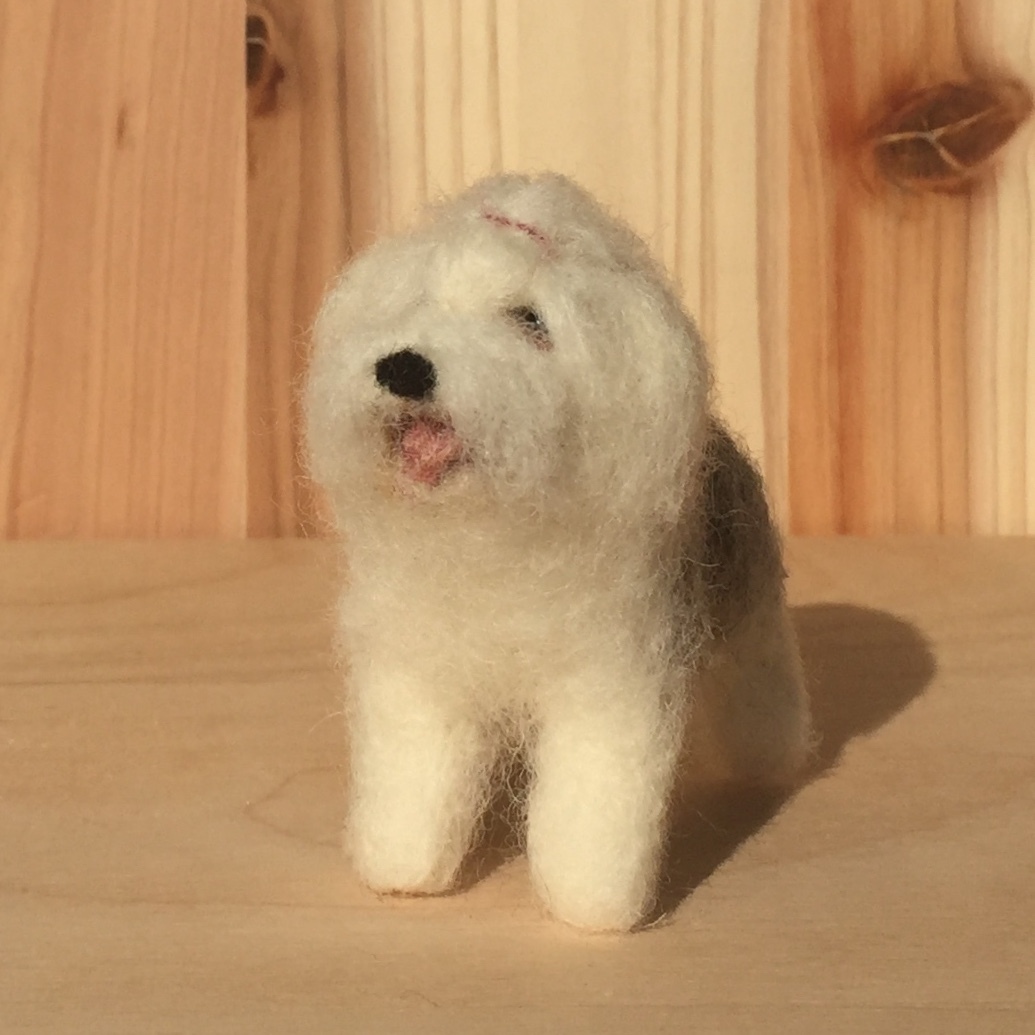 羊毛フェルト オーダー オールドイングリッシュシープドッグ