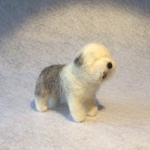 フェルト犬　オールドイングリッシュ・シープドッグ　モコさん　<MW344>