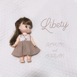 メルちゃんソランちゃんリバティワンピース